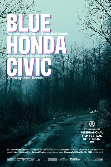 Blue Honda Civic